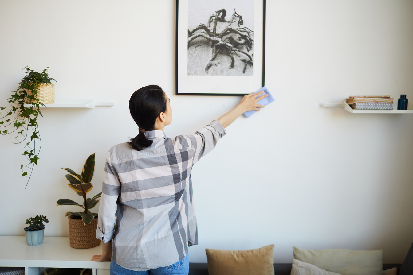 Woman doing housework